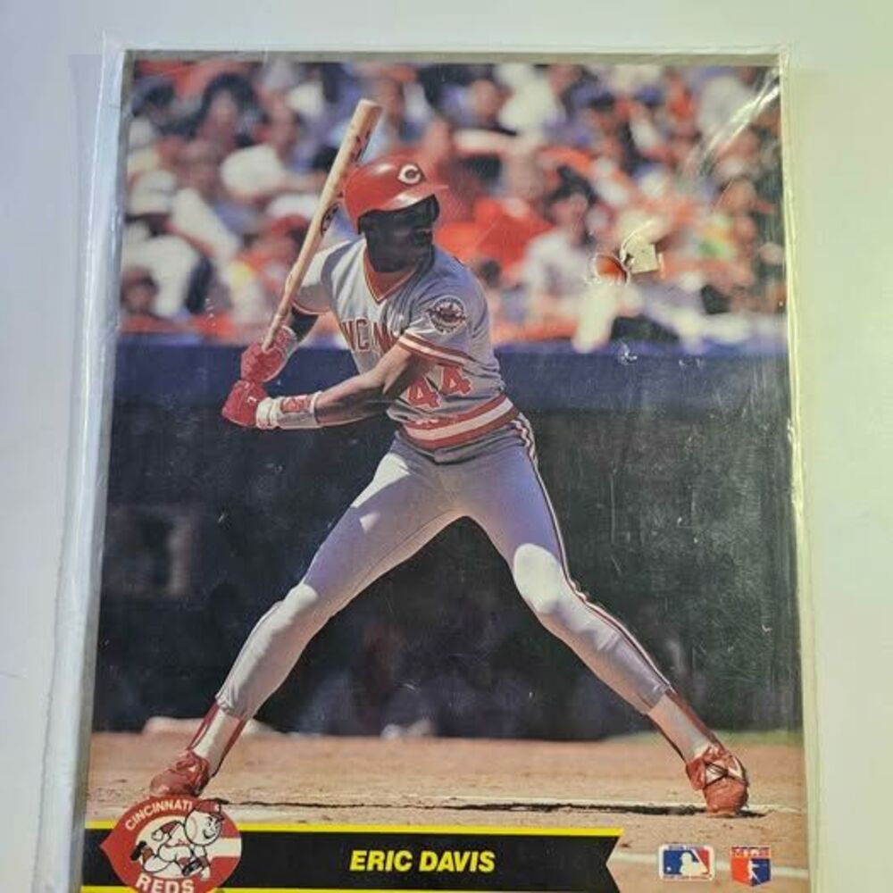 1990 CMC Eric Davis Cincinnati Reds MLB Action Photo Series No. 1